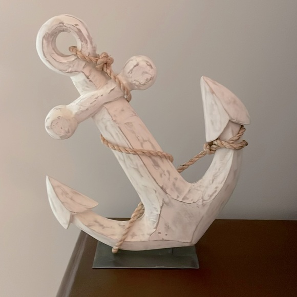 Accents Decorative Wooden Anchor With Rope Wrap Poshmark